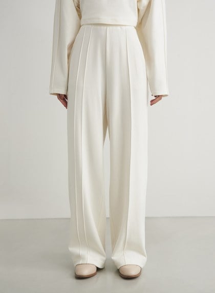 輕暖感舒適落地寬褲